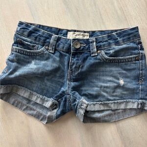 Woman’s size 1 / 2 Aeropostale Blue Jean Shorts Classic Cutoff Style
